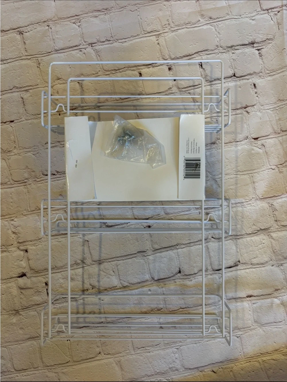 White 3-Shelf Spice Rack Wall Organizer -